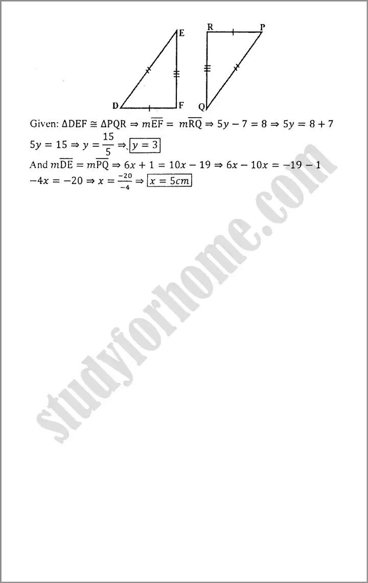 congruent triangles exercise 9 1 mathematics class 9th 08