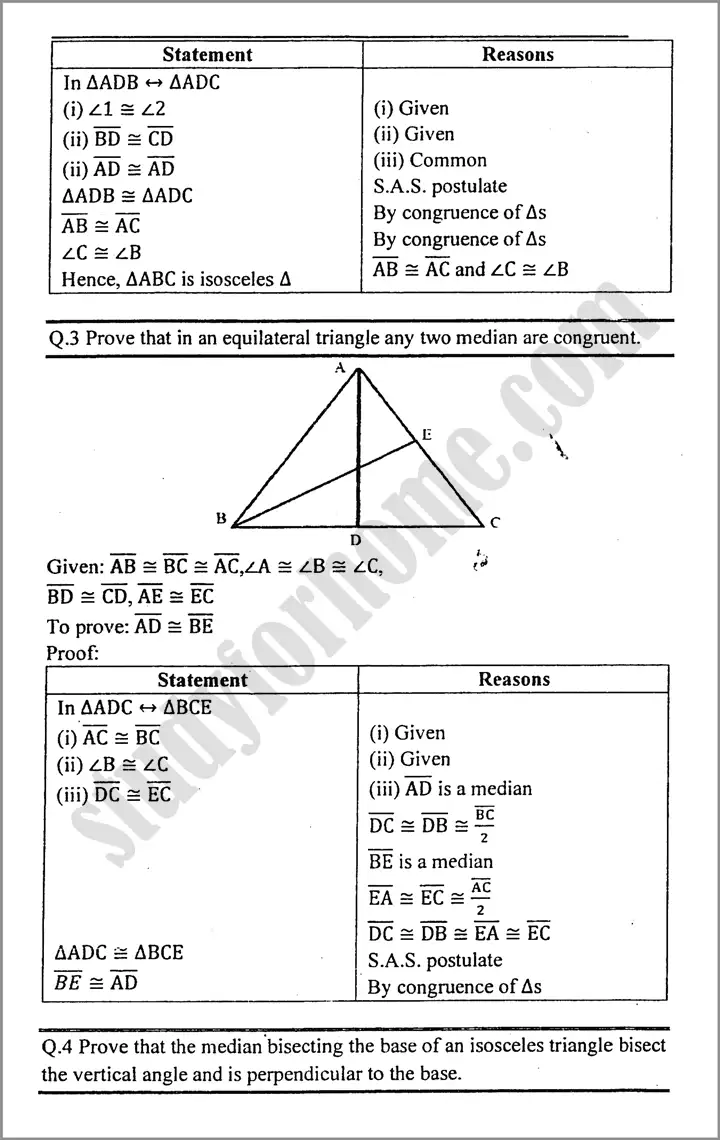 congruent triangles exercise 9 4 mathematics class 9th 02