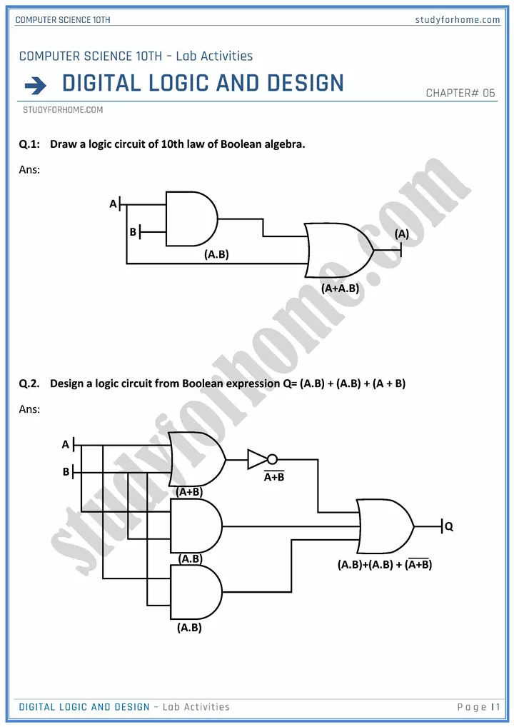 digital-logic-and-design-lab-activities-computer-science-class-10th