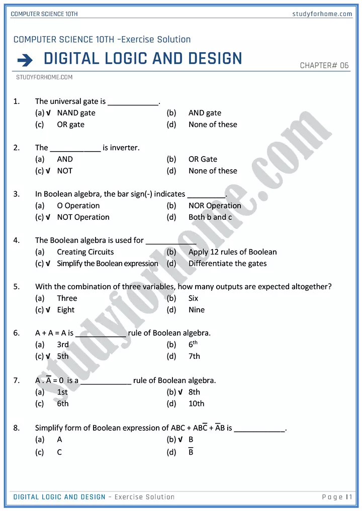 digital-logic-and-design-solution-of-book-exercise-computer-science-class-10th