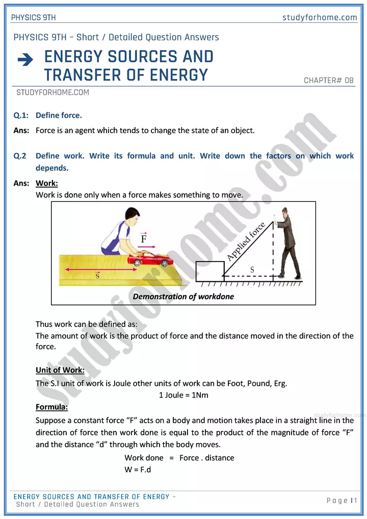 energy-sources-and-transfer-of-energy-short-and-detailed-answer-questions-physics-class-9th