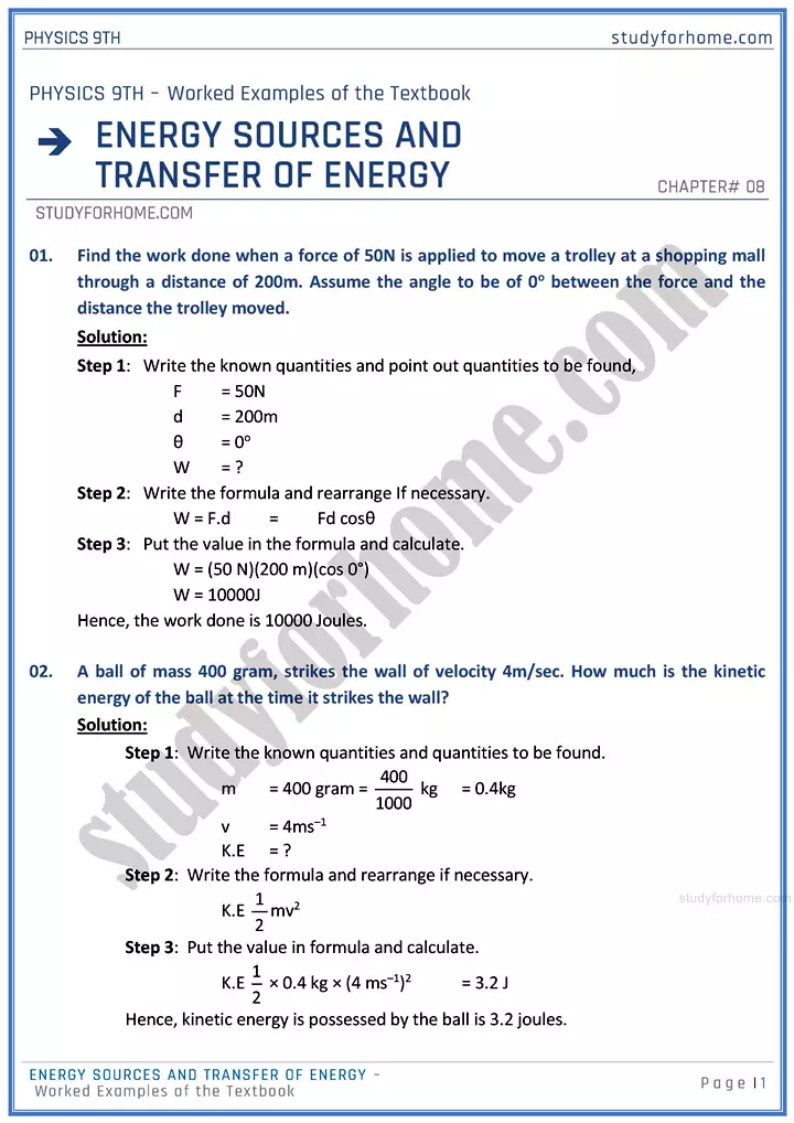 energy-sources-and-transfer-of-energy-worked-examples-of-the-textbook-physics-class-9th