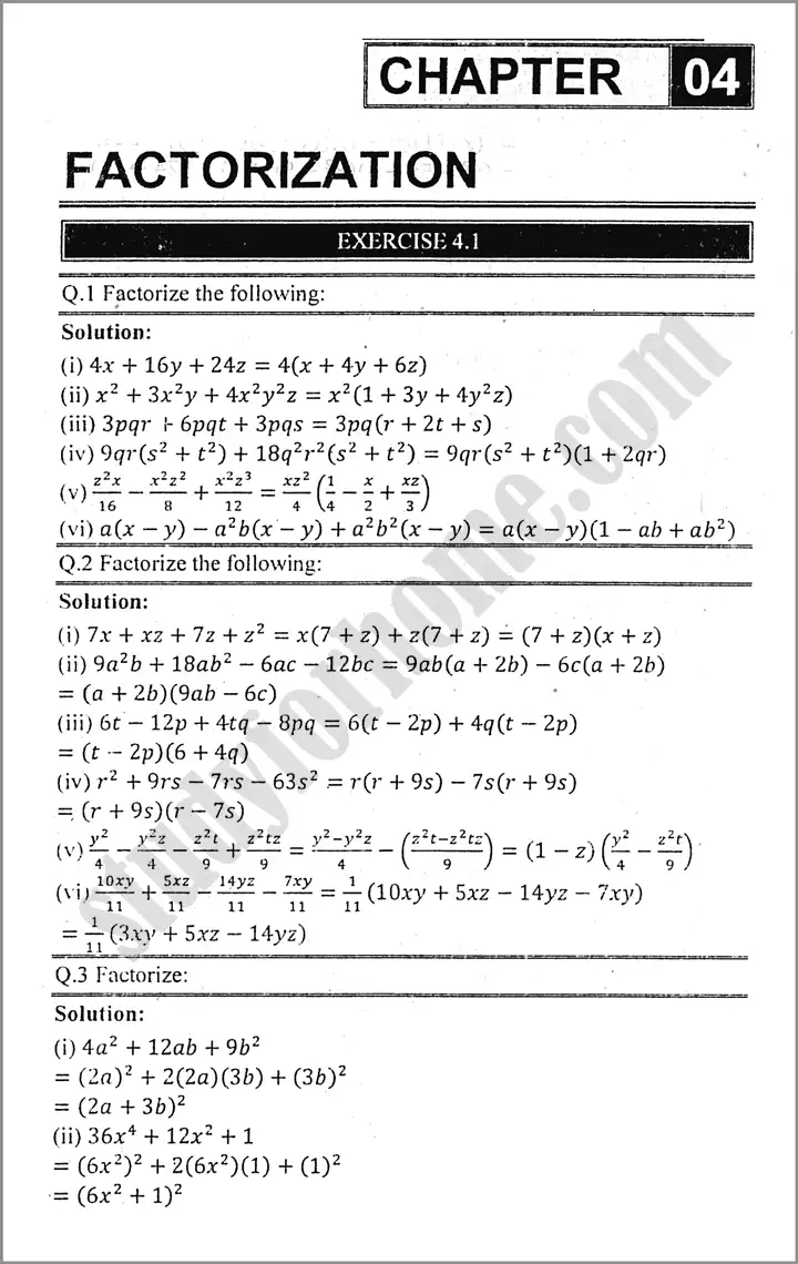 factorization-exercise-4-1-mathematics-class-9th