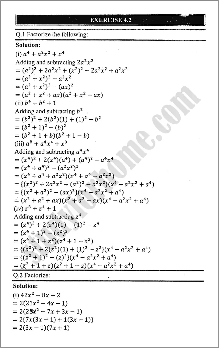 factorization-exercise-4-2-mathematics-class-9th