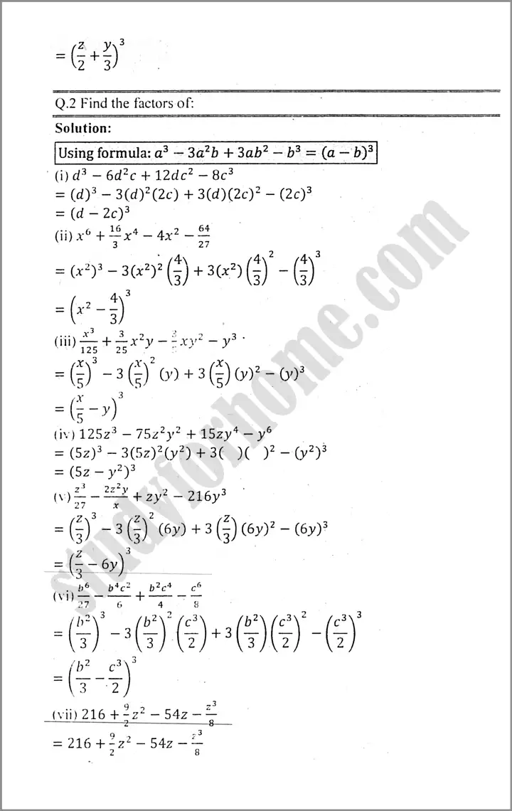 factorization exercise 4 4 mathematics class 9th 02