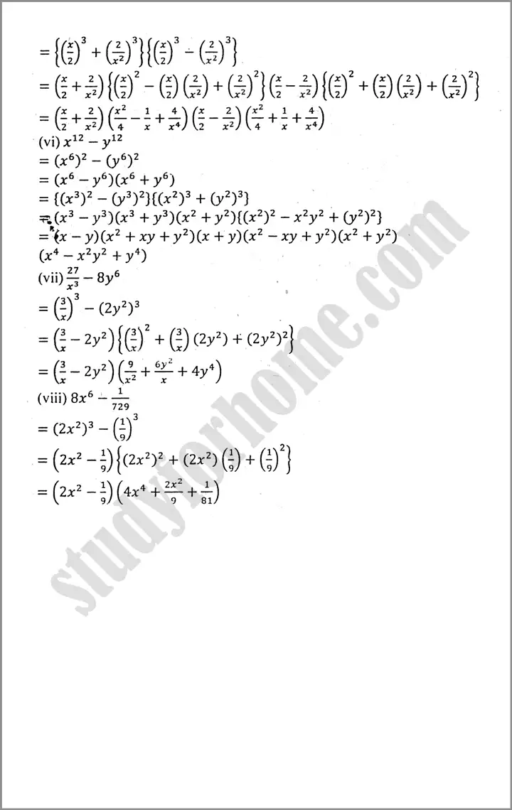 factorization exercise 4 5 mathematics class 9th 03