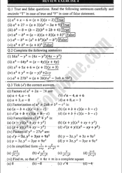 factorization-review-exercise-4-mathematics-class-9th