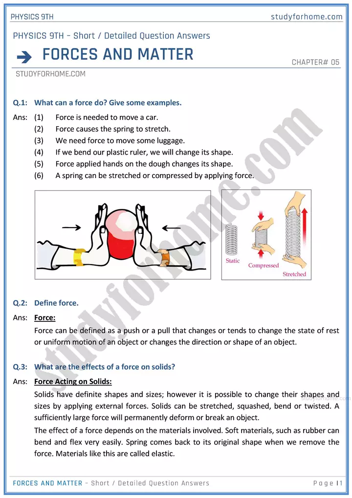 forces-and-matter-short-and-detailed-answer-questions-physics-class-9th