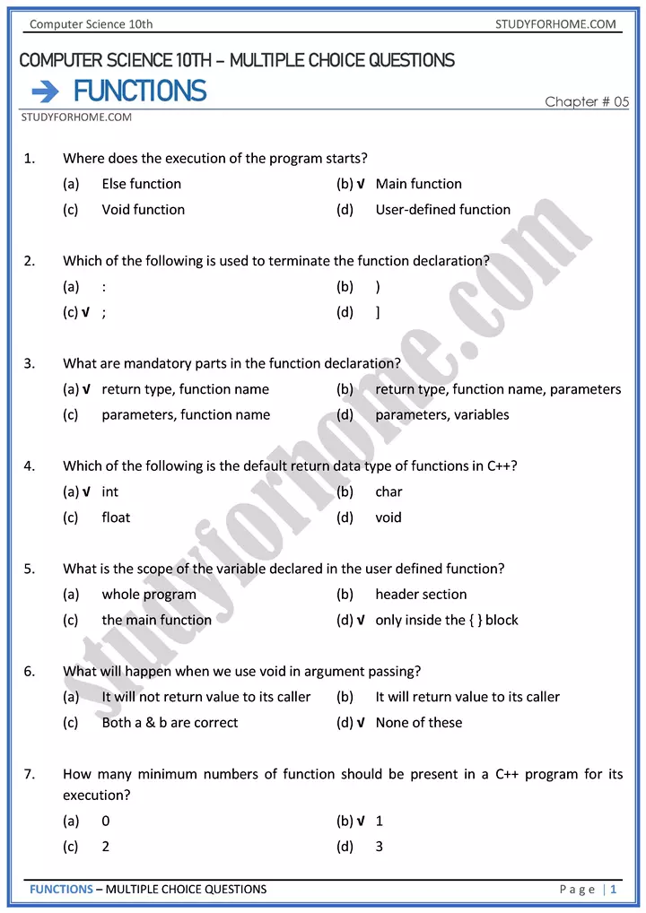 functions-multiple-choice-questions-computer-science-class-10th