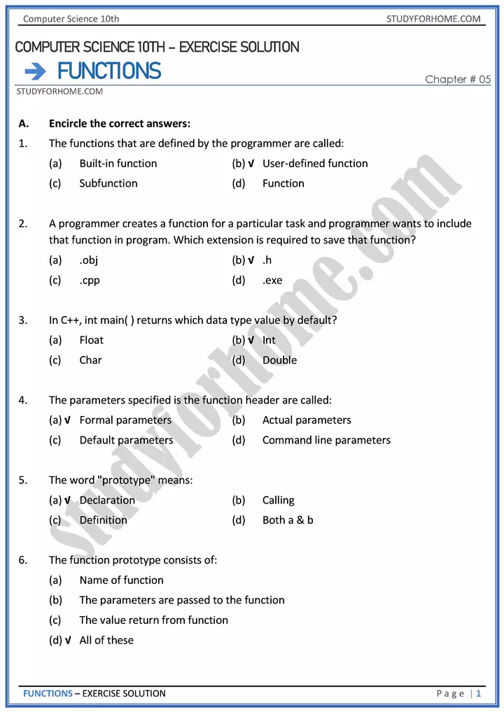 functions-solution-of-book-exercise-computer-science-class-10th