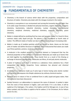 fundamentals-of-chemistry-chapter-summary-chemistry-class-9th