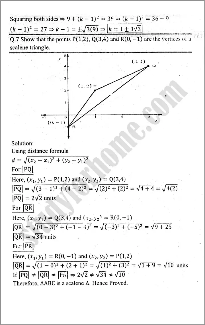 introduction to coordinate geometry exercise 16 2 mathematics class 9th 06