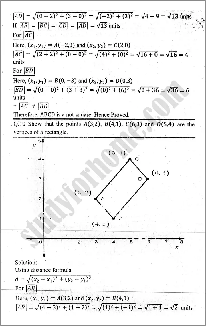 introduction to coordinate geometry exercise 16 2 mathematics class 9th 09