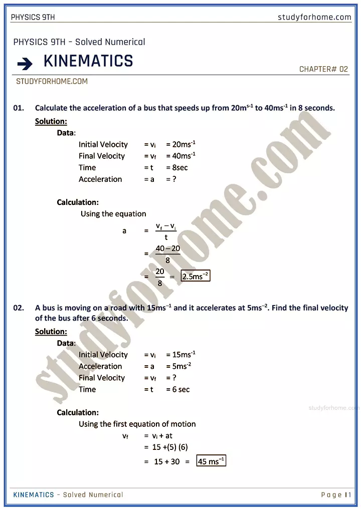 kinematics-solved-numerical-physics-class-9th