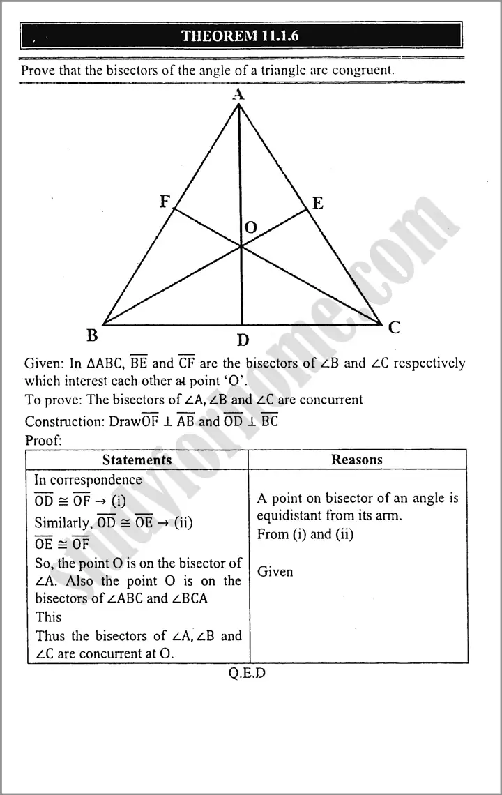 line bisectors and angles bisectors exercise 11 1 mathematics class 9th 06