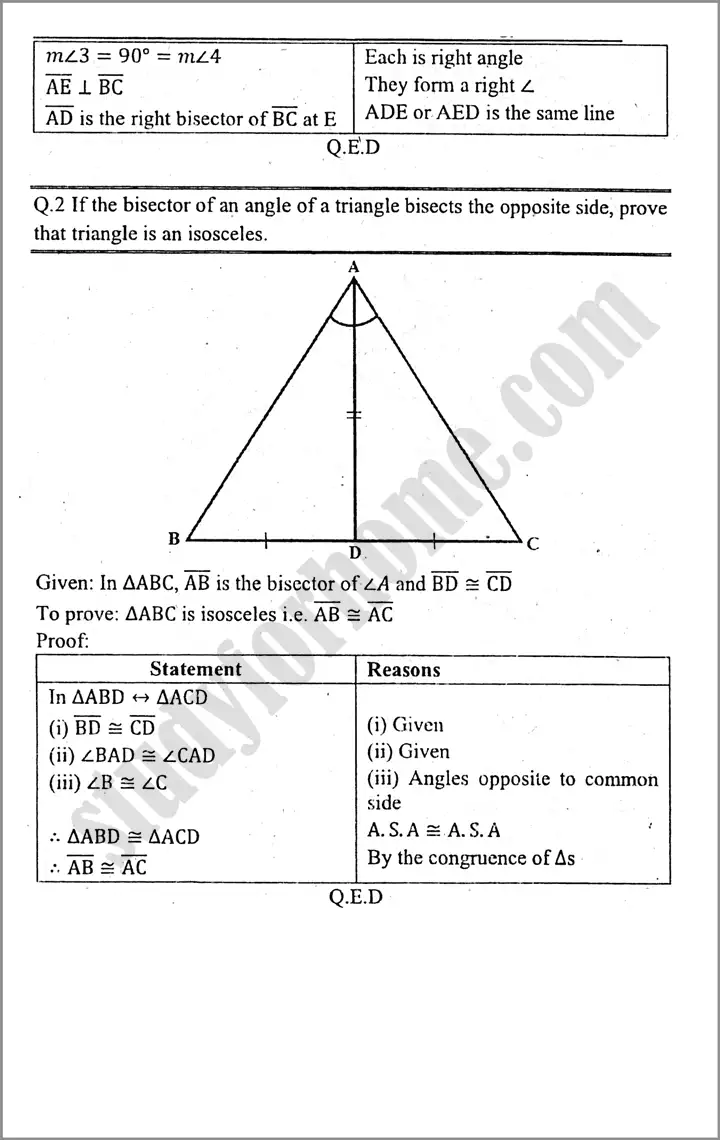 line bisectors and angles bisectors exercise 11 3 mathematics class 9th 02