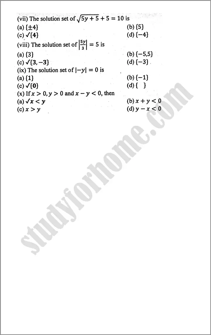 linear equation and inequalities review exercise 6 mathematics class 9th 02