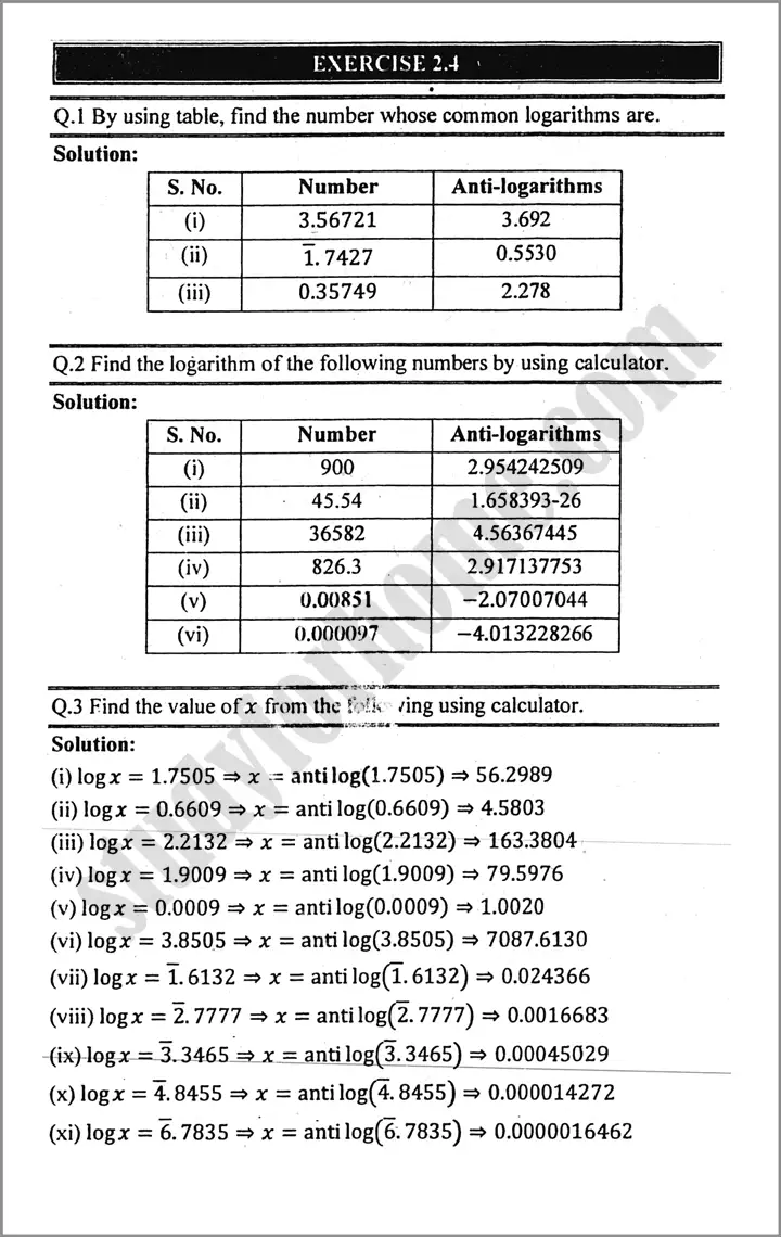 logarithms-exercise-2-4-mathematics-class-9th