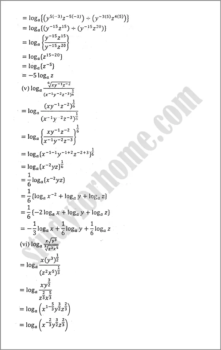 logarithms exercise 2 5 mathematics class 9th 02