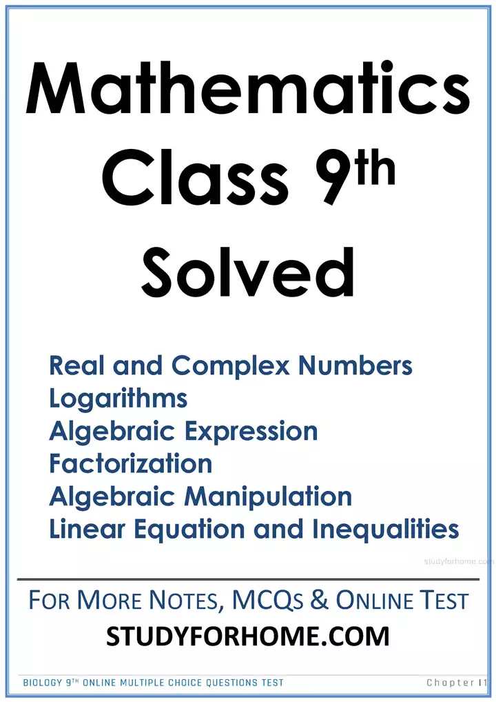 mathematics-solved-notes-for-class-9th