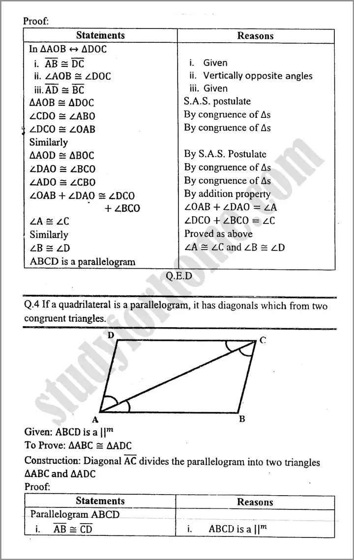 parallelograms and triangles exercise 10 2 mathematics class 9th 03