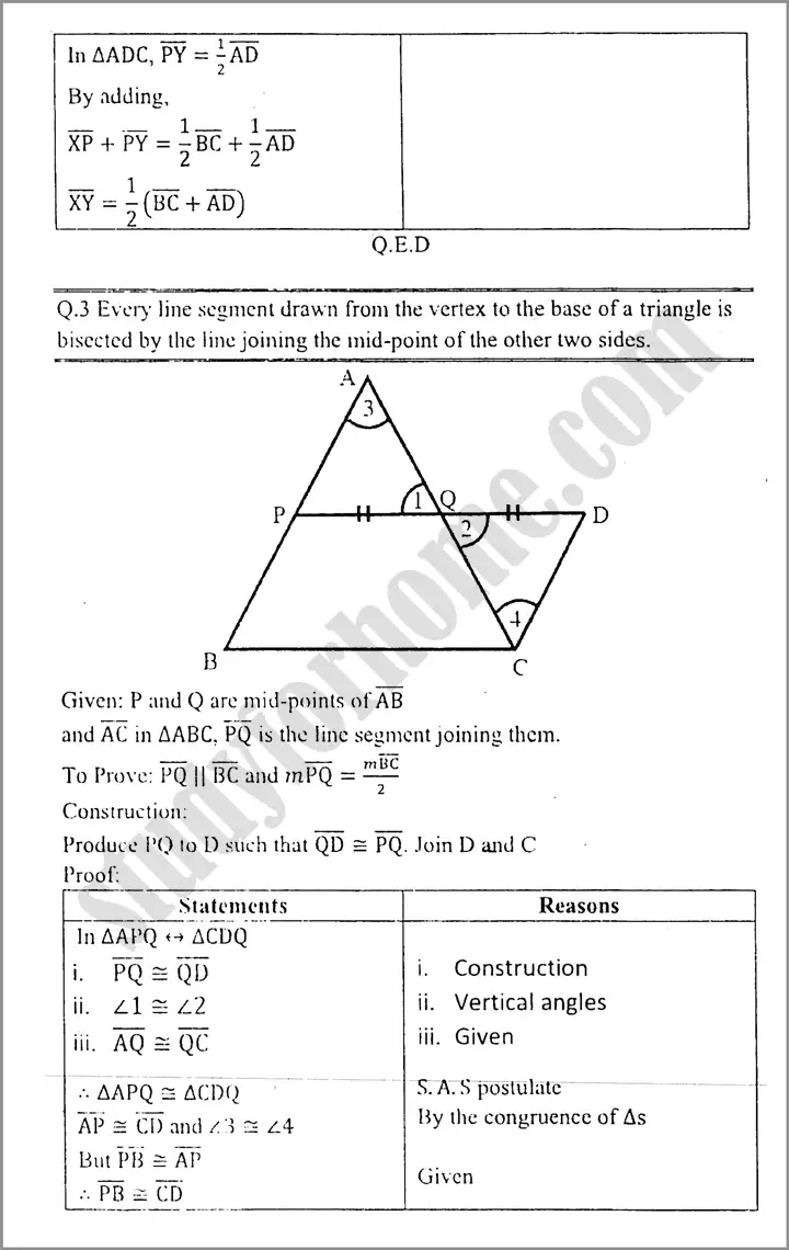 parallelograms and triangles exercise 10 5 mathematics class 9th 03