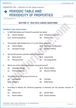 periodic-table-and-periodicity-of-properties-solution-of-text-book-exercise-chemistry-class-9th