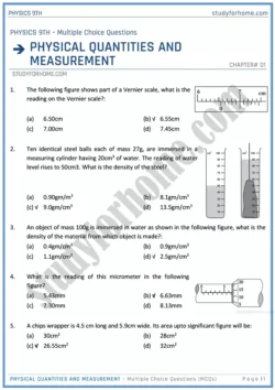 physical-quantities-and-measurement-multiple-choice-questions-physics-class-9th