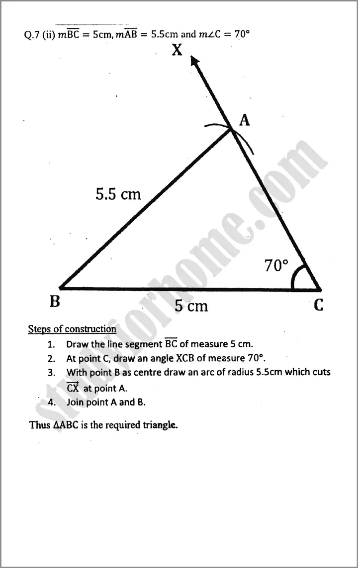 practical geometry  triangles exercise 13 1 mathematics class 9th 10