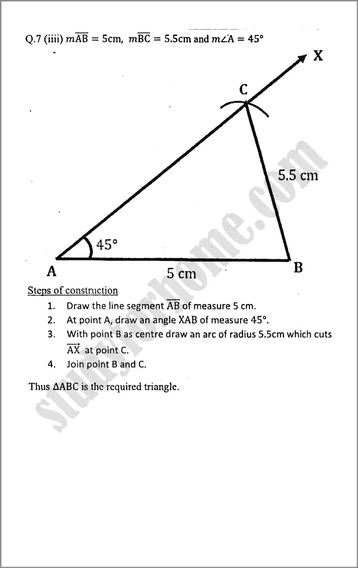 practical geometry  triangles exercise 13 1 mathematics class 9th 11