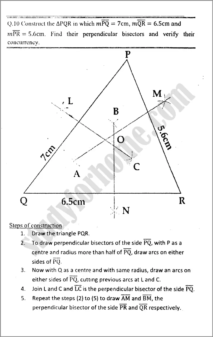 practical geometry  triangles exercise 13 2 mathematics class 9th 11