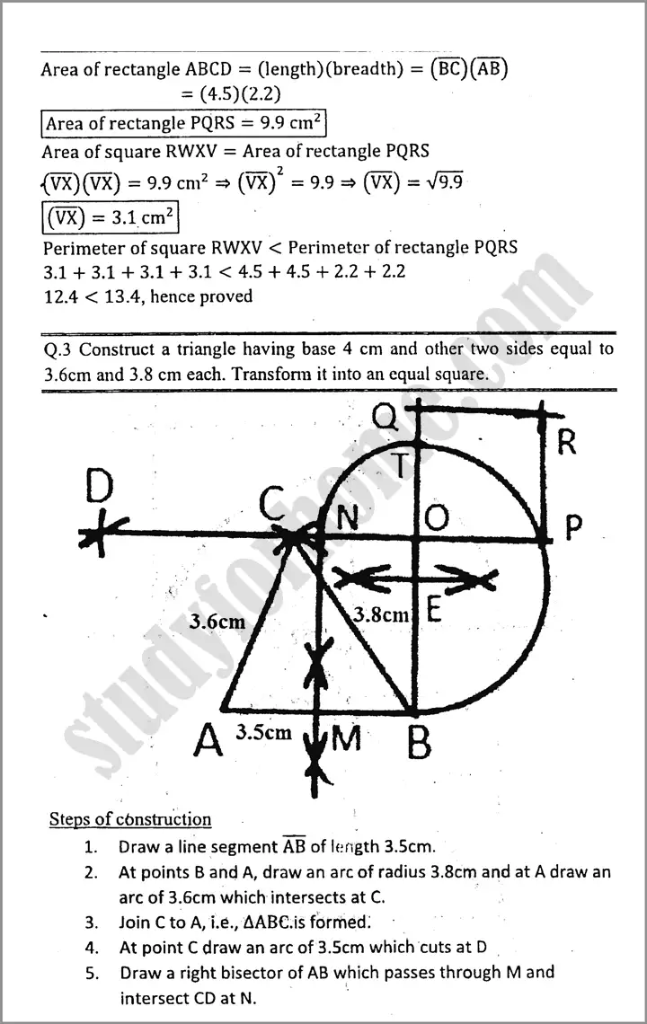 practical geometry  triangles exercise 13 3 mathematics class 9th 03