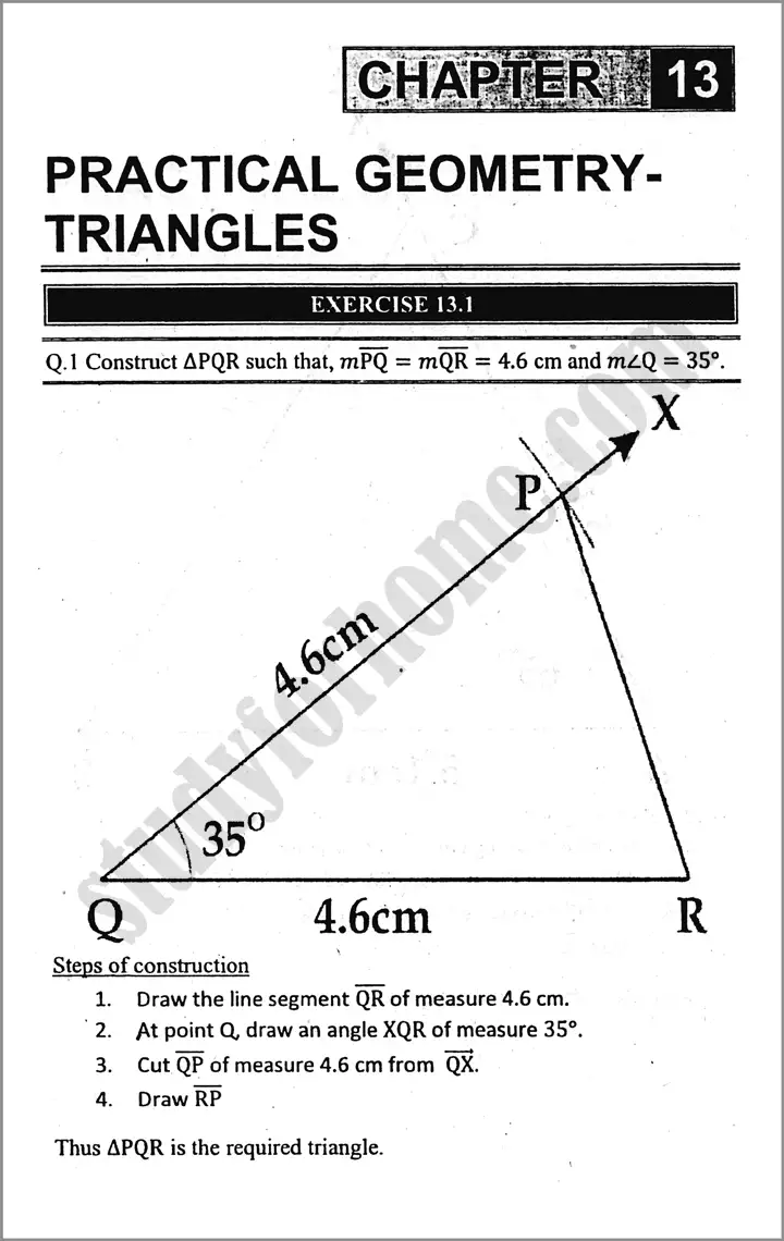 practical geometry  triangles exercise 13 1 mathematics class 9th 01