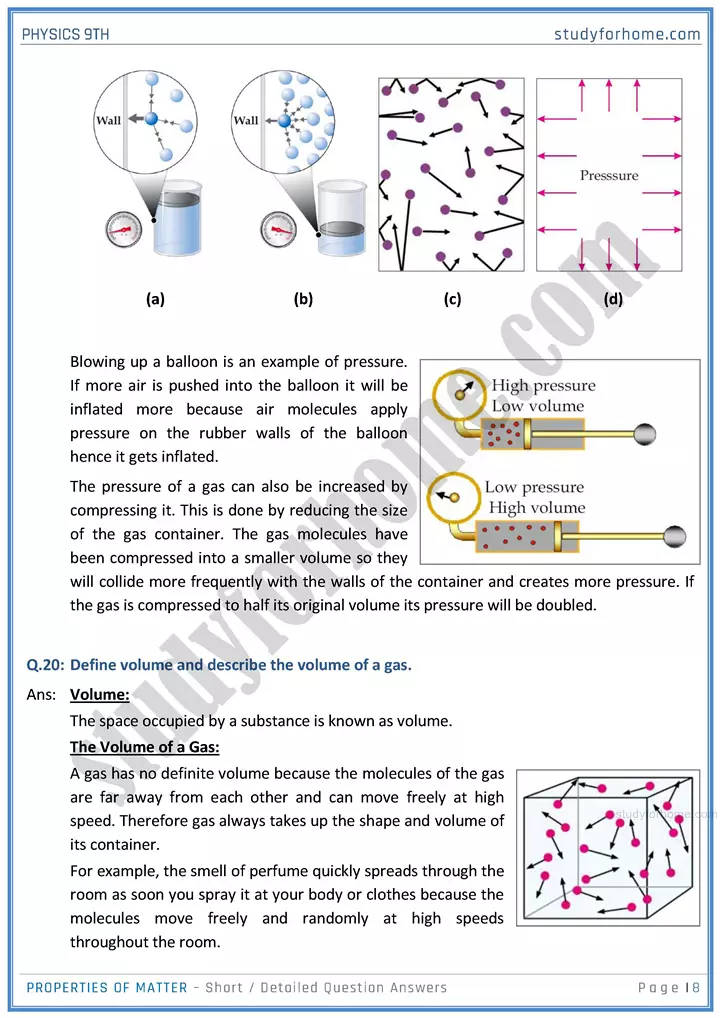 properties of matter short and detailed answer questions physics class 9th 08