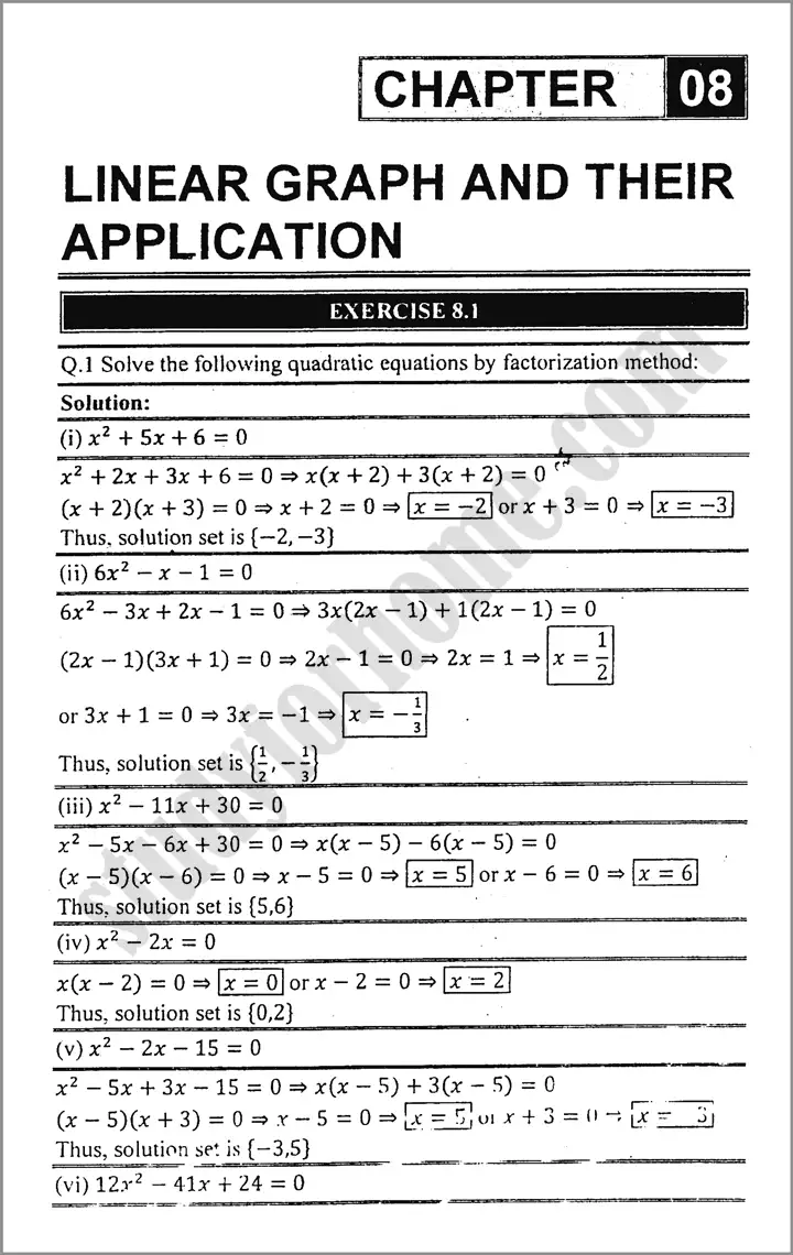 quadratic-equations-exercise-8-1-mathematics-class-9th