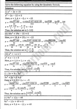 quadratic-equations-exercise-8-2-mathematics-class-9th