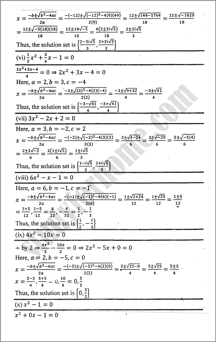 quadratic equations exercise 8 2 mathematics class 9th 02