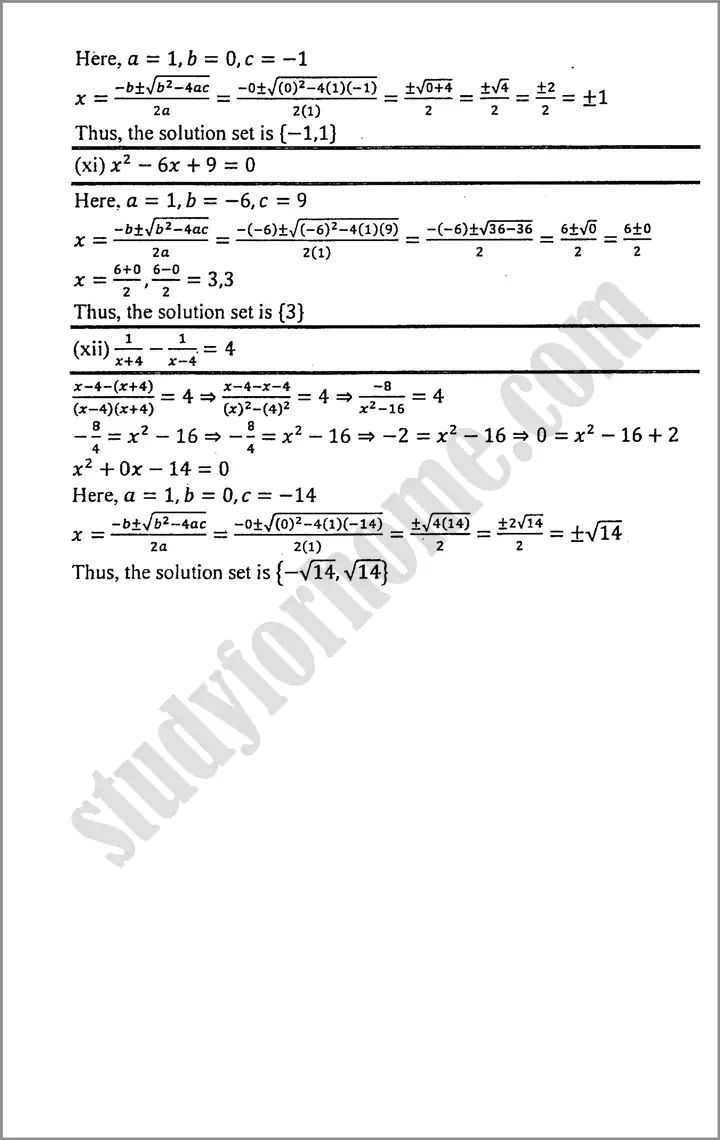 quadratic equations exercise 8 2 mathematics class 9th 03