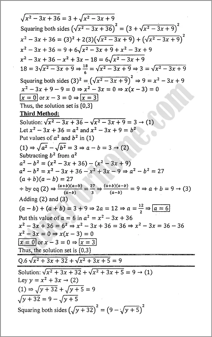 quadratic equations exercise 8 4 mathematics class 9th 04