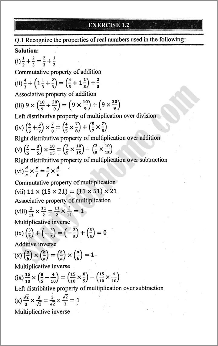 real and complex numbers exercise 1 2 mathematics class 9th 01