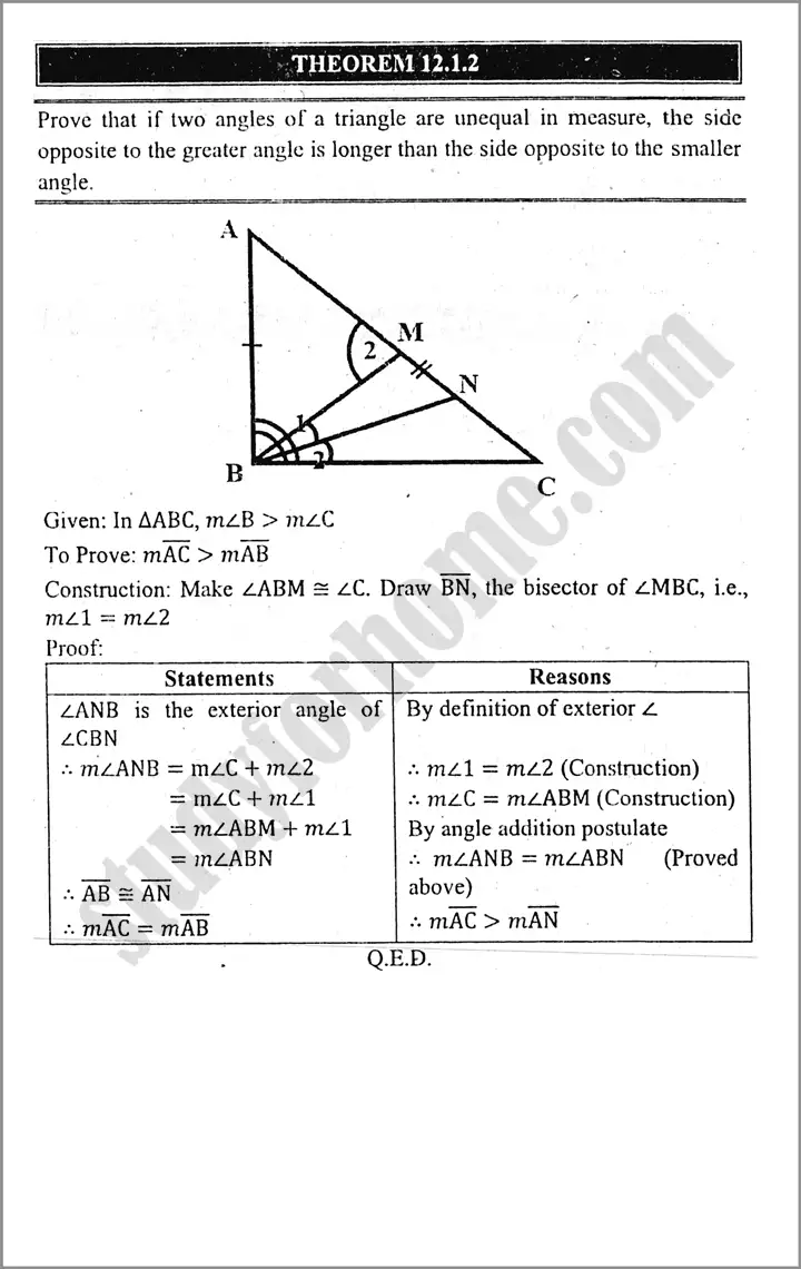 sides and angles of a triangle exercise 12 1 mathematics class 9th 02