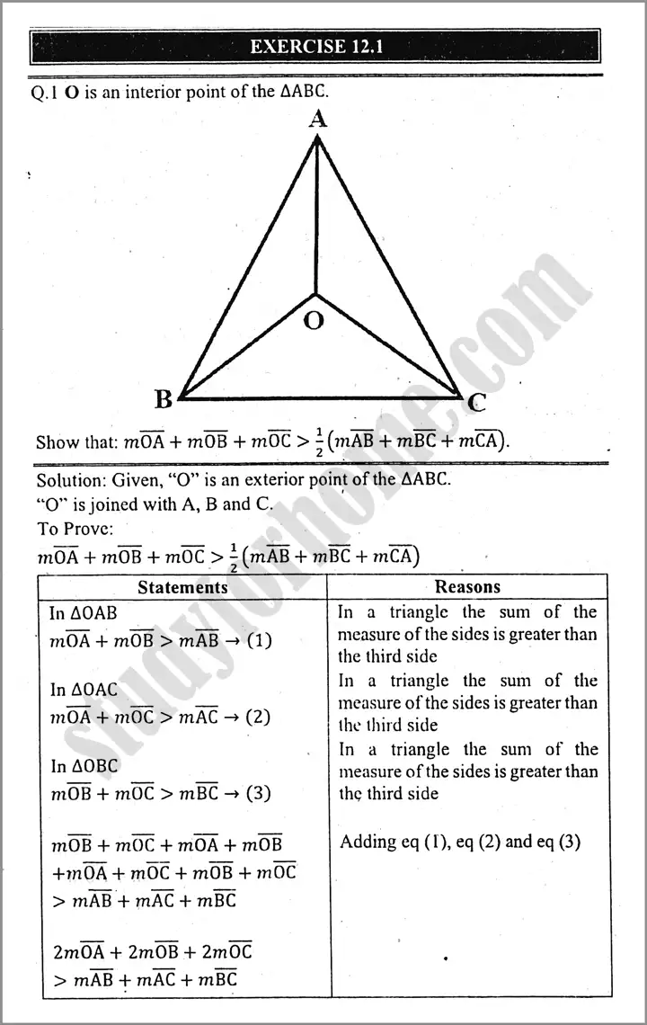 sides and angles of a triangle exercise 12 1 mathematics class 9th 05