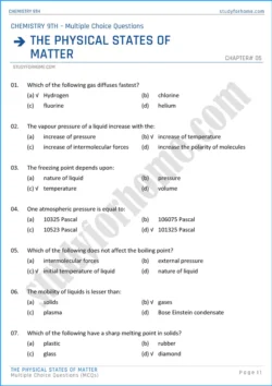 the-physical-states-of-matter-multiple-choice-questions-chemistry-class-9th