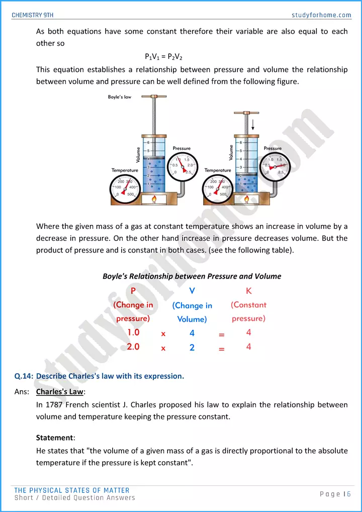 the physical states of matter short and detailed question answers chemistry class 9th 06