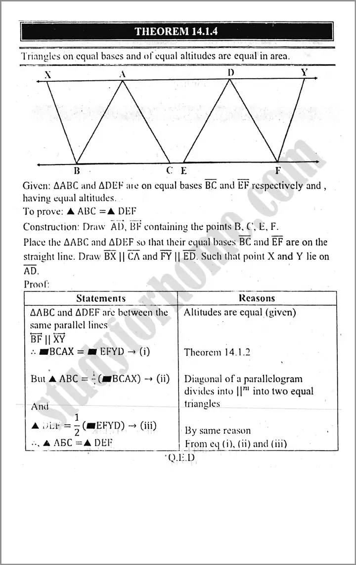 theorems related with area exercise 14 1 mathematics class 9th 04