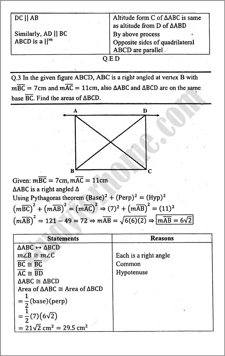 theorems related with area exercise 14 1 mathematics class 9th 07