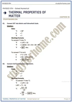 thermal-properties-of-matter-solved-numerical-physics-class-9th