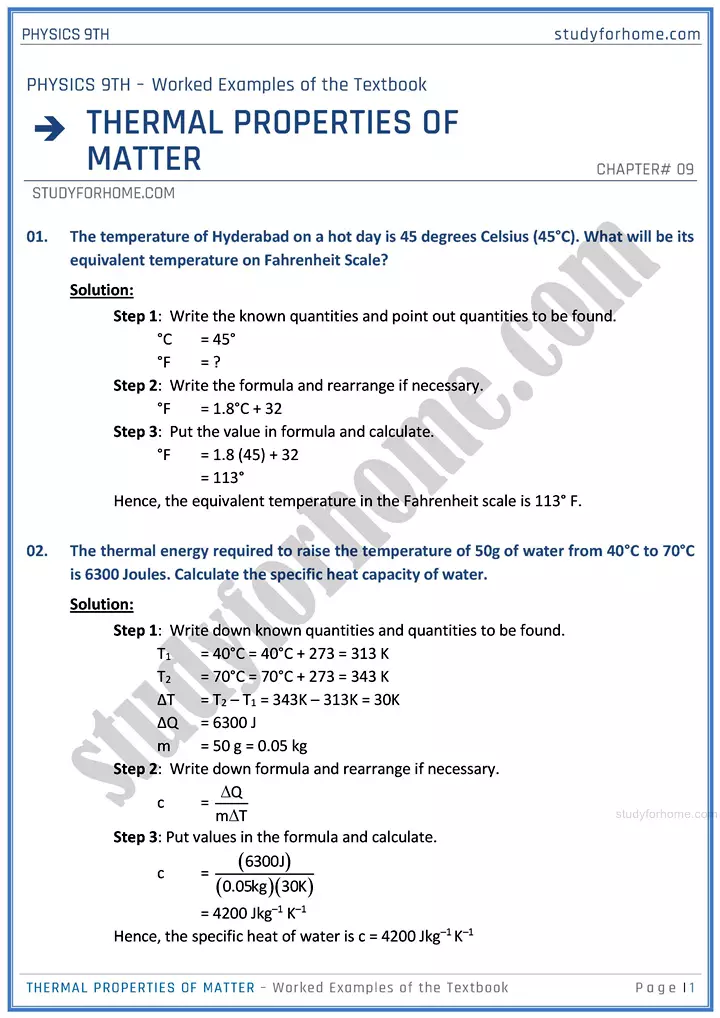 thermal-properties-of-matter-worked-examples-of-the-textbook-physics-class-9th