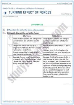 turning-effect-of-forces-differences-and-scientific-reasons-physics-class-9th