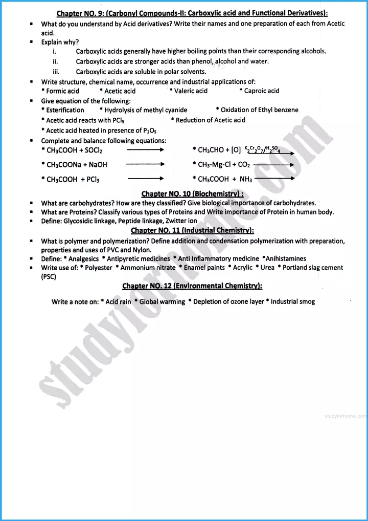 chemistry 12th adamjee coaching guess paper 2025 science group 4